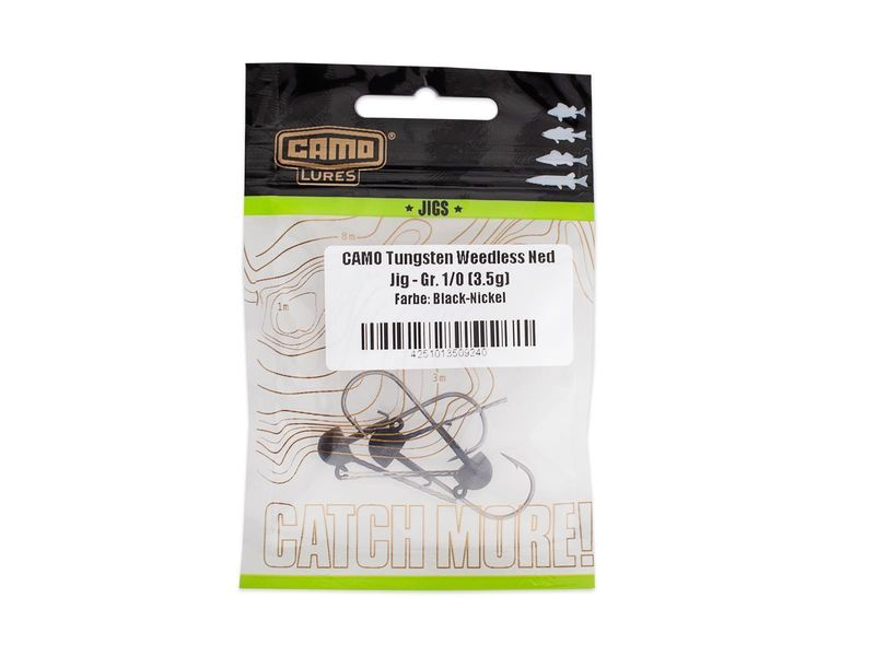 Camo Tungsten Weedless Ned Jig (3pcs)